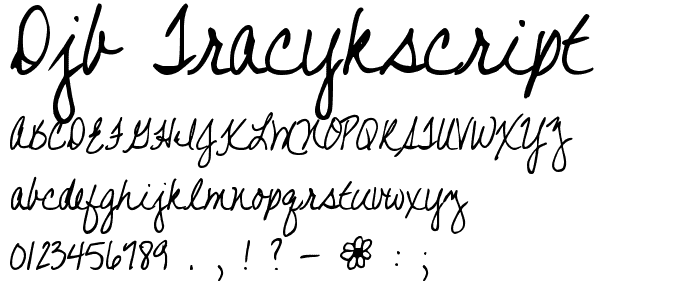 DJB TRACYKscript font